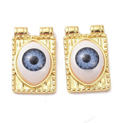 Brass Resin Pendants KK-P204-19G-1