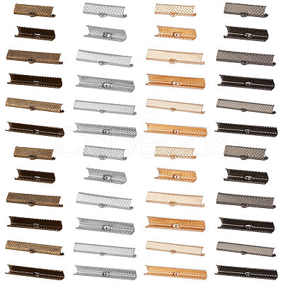 72Pcs 12 Style Iron Ribbon Ends IFIN-PH0001-87-1