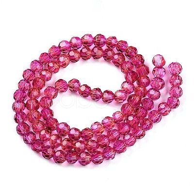 Baking Paint Transparent Glass Beads Strands DGLA-A035-T4mm-A03-1