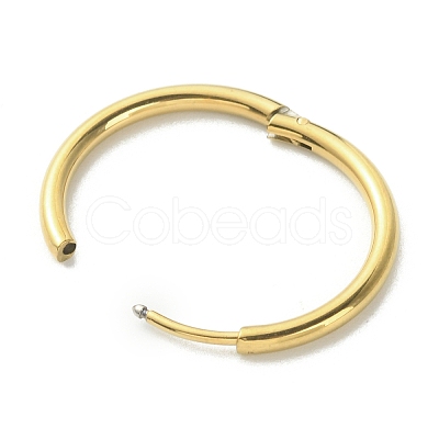 316L Surgical Stainless Steel Huggie Hoop Earrings for Girl Women EJEW-TAC0011-11E-G-1
