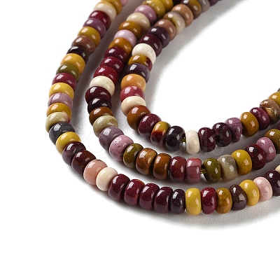 Natural Mookaite Beads Strands G-K343-C34-01-1