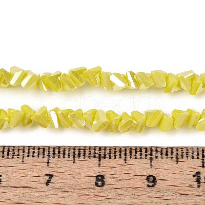Electroplate Opaque Glass Beads Strands GLAA-N022-4mm-13-1