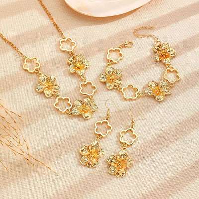 Zinc Alloy Bracelets & Earrings & Necklaces WG5D022-02-1