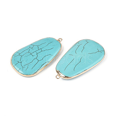 Dyed Synthetic Turquoise Teardrop Big Pendants TURQ-T004-23-1