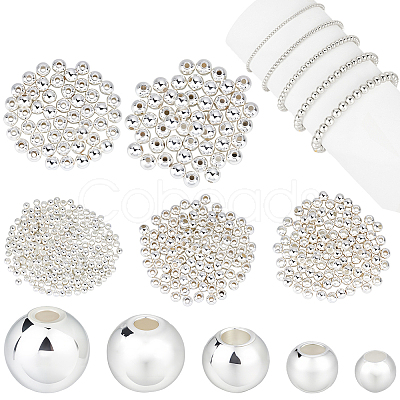 500Pcs 5 Styles Rack Plating Brass Beads KK-BBC0023-24S-1