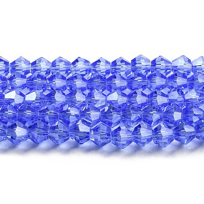 Transparent Electroplate Glass Beads Strands EGLA-A039-T4mm-A07-1