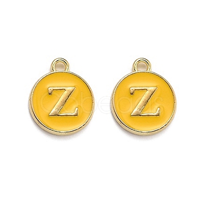 Golden Plated Alloy Enamel Charms ENAM-Q437-13Z-1