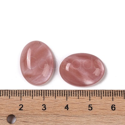 Cherry Quartz Glass Cabochons G-B080-01A-29-1