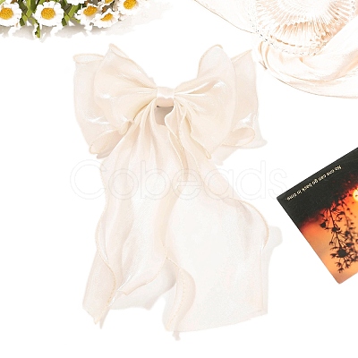 Cloth Long Bowknot Hair Barrettes PW-WG6129B-12-1