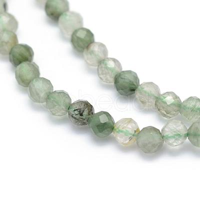 Natural Green Rutilated Quartz Beads Strands G-E411-18-3mm-1