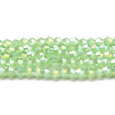 Imitation Jade Electroplate Glass Beads Strands EGLA-A039-J6mm-B01-1
