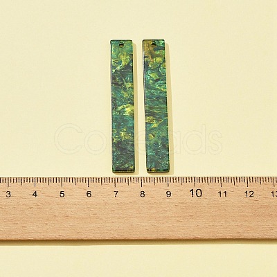8Pcs 4 Style Cellulose Acetate(Resin) Big Pendants KY-FS0001-17-1