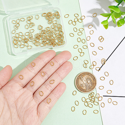 100Pcs 304 Stainless Steel Open Jump Rings STAS-UN0055-26-1