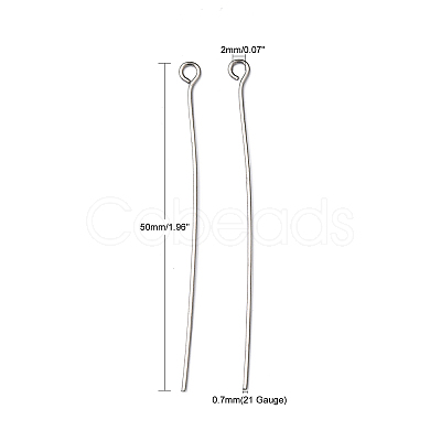 Non-Tarnish 304 Stainless Steel Eye Pin LS-X-STAS-R045-50mm-1