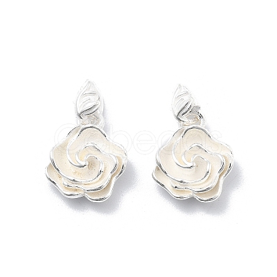 925 Sterling Silver Flower Charms STER-D302-08B-S-1