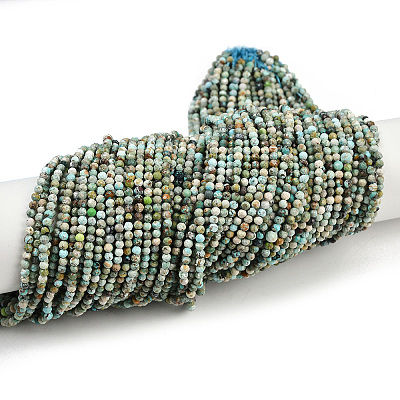 Natural HuBei Turquoise Beads Strands G-L628-B02-3mm-01-1
