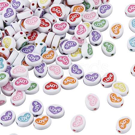 500Pcs Opaque Acrylic Beads OACR-SP0001-41-1