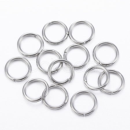 Tarnish Resistant 304 Stainless Steel Open Jump Rings X-STAS-H555-10P-1