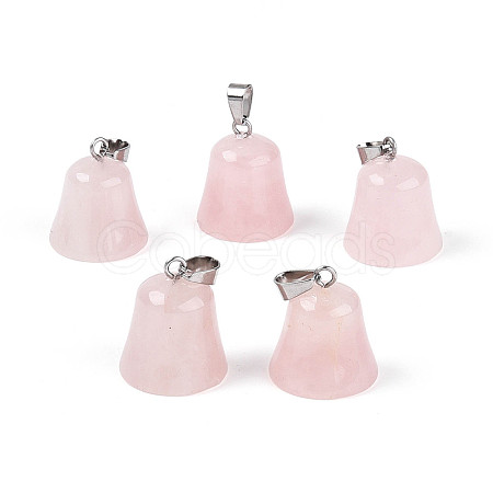 Natural Rose Quartz Pendants G-N349-15P-07-1