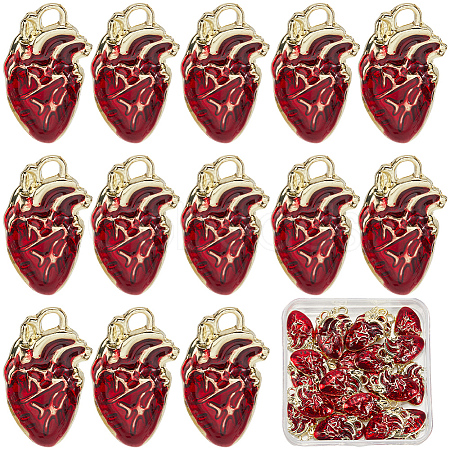30Pcs Rack Plating Alloy Enamel Pendants FIND-SC0015-12B-1