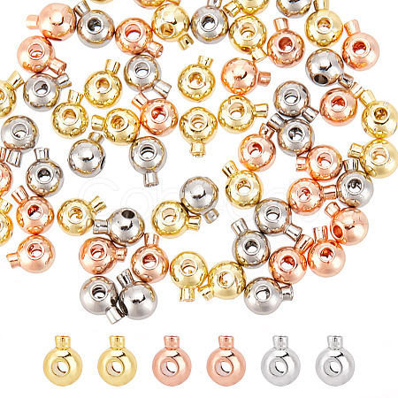 ARRICRAFT 60Pcs 3 Colors Brass Crimp Beads KK-AR0003-60-1