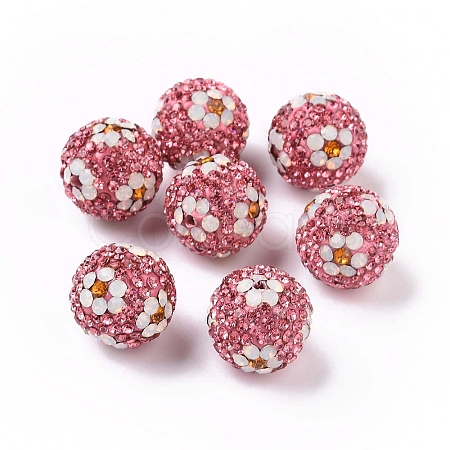 Polymer Clay Rhinestone Beads RB-L029-03K-1