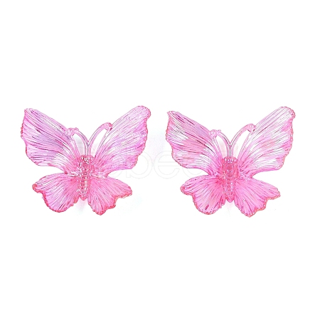 Transparent Plastic Pendants KY-N025-44G-1