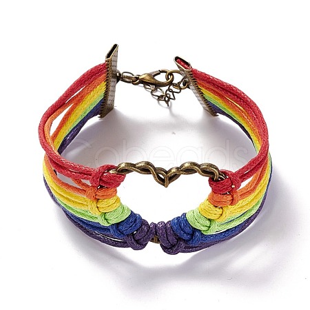 Rainbow Pride Bracelet BJEW-F424-02-1