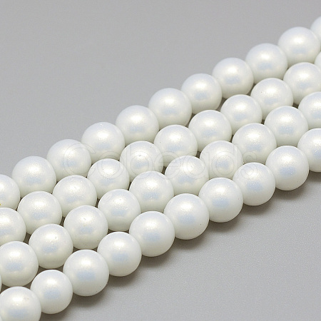Glass Pearl Beads Strands DGLA-S115-8mm-K41-1