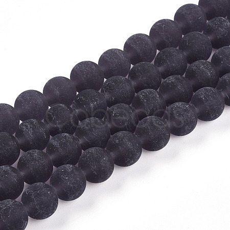 Transparent Glass Beads Strands GLAA-T032-T10mm-MD03-1