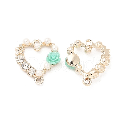 Alloy Crystal Rhinestone Connector Charms LS-PALLOY-E014-04LG-02-1
