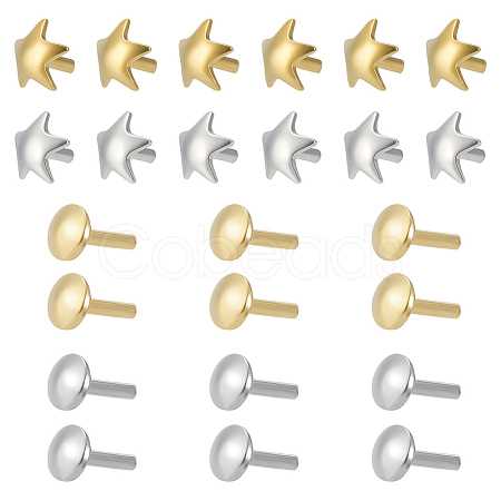 24Pcs 4 Style 925 Sterling Silver Flat Head Pins STER-ME0001-10-1