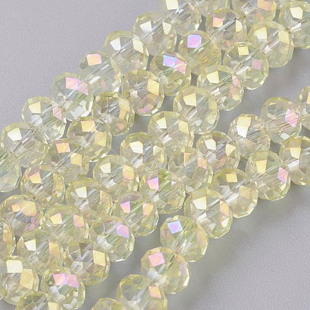 Electroplate Glass Beads Strands GLAA-K027-02AB-1