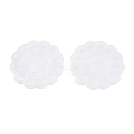 (Defective Closeout Sale: Scratched) Flower Plastic Bead Storage Containers CON-XCP0002-65-1