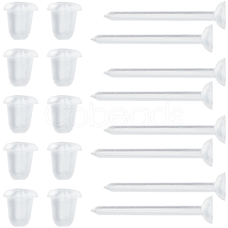 500Pcs Eco-Friendly Plastic Stud Earring Findings KY-SP0001-03A-1