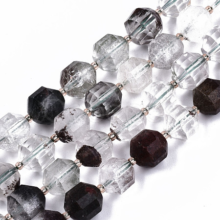Natural Green Lodolite Quartz/Garden Quartz Beads Strands G-S362-056C-1