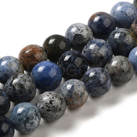 Natural Dumortierite Quartz Beads Strands G-H298-A06-03-1