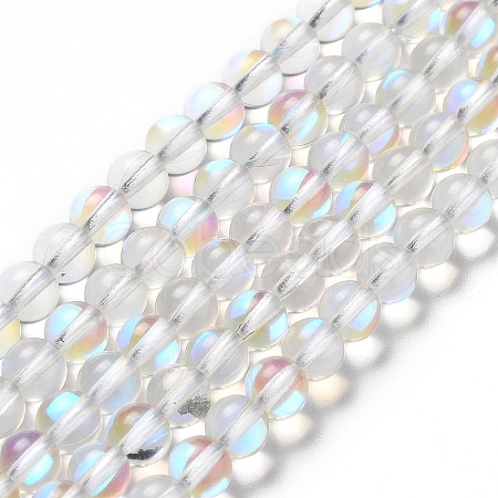Synthetic Moonstone Beads Strands G-P528-J01-13-1