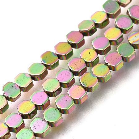 Electroplated Synthetic Non-magnetic Hematite Beads Strands G-C154-B01-01F-1