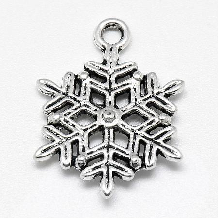 Tibetan Style Alloy Pendants TIBE-S301-037AS-RS-1