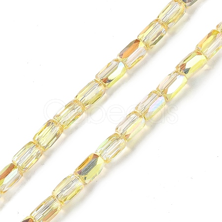 Electroplate Glass Beads Strands GLAA-Q101-02A-HP01-1
