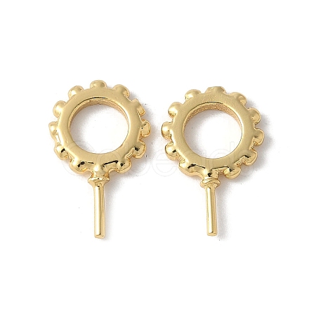 Brass Micro Pave Cubic Zirconia Peg Bails KK-D324-24G-1