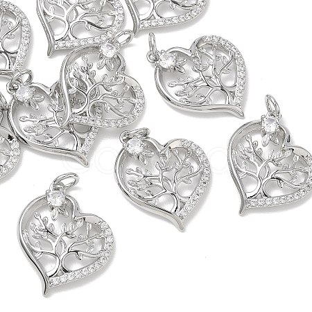 SHEGRACE Valentine's Day Brass Clear Cubic Zirconia Pendants XGRQ3K059-558P-1