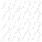 SUNNYCLUE 200Pcs Plastic Earring Hooks, Ear Wire, with Horizontal Loop, WhiteSmoke, 11x9x0.6mm, Hole: 0.9mm