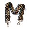 Adjustable Nylon Bag Chains Strap, with Light Gold Iron Swivel Clasps, for Bag Replacement Accessories, Colorful, Geometric Pattern, 82~147x3.9cm