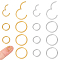 Unicraftale 16Pcs 4 Styles 304 Stainless Steel Twister Clasps, Ring, Golden & Stainless Steel Color, 8~12x1mm, Inner Diameter: 6~10mm, 2pcs/style