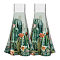 Microfiber Hanging Towel, for Kitchen, with Hook and Loop Fastener, Cactus, 345x315mm, 2pcs/set