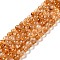 Natural Citrine Bead Strands, Round, 10mm, Hole: 1mm, about 39pcs/strand, 15.08''(38.3cm)