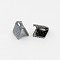 Iron Ribbon Crimp Ends, Gunmetal, 8x8mm, Hole: 2mm