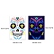 Heat Tranfer Luminous Printing Body Art Face Tattoo Sticker, Skull, for Halloween, Colorful, 21x14.5cm